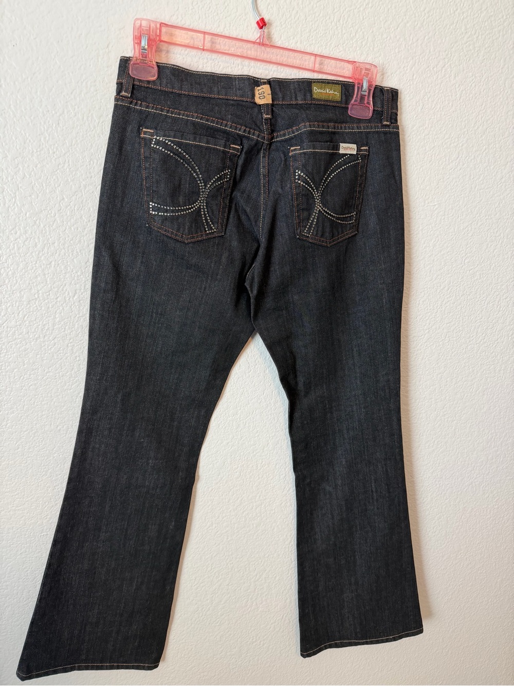 Vintage David Kahn Dark Wash Embellished Back Pocket Jeans